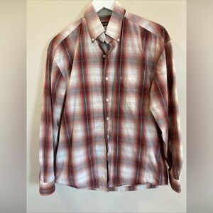 Stetson Western Plaid Shirt Long Sleeve Mens Medium